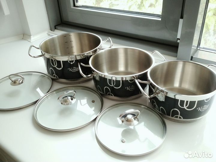Германия посуда кастрюли Krauff 2,3,4 литра