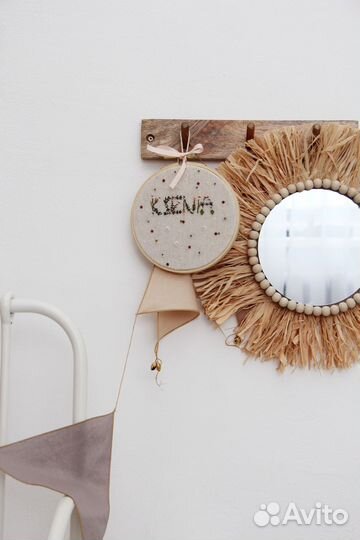 Панно, декор для детской (именная вышивка)