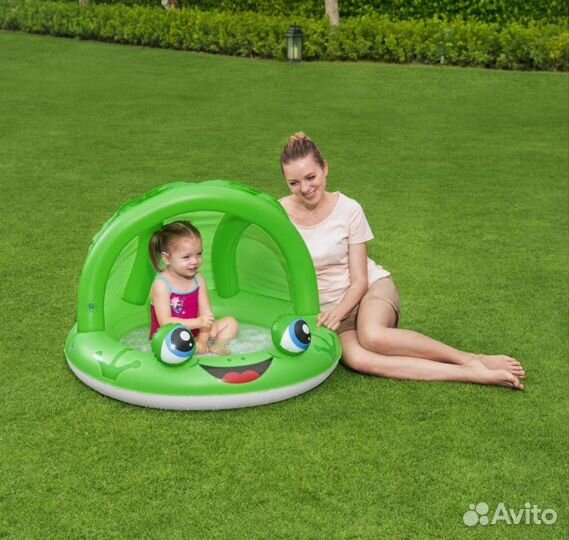 Бассейн детский с навесом от солнца, 97x66см