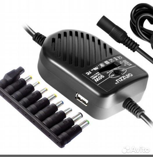 Блок питания 15-24В 90W + USB 2A Ginzzu GA-4090U а