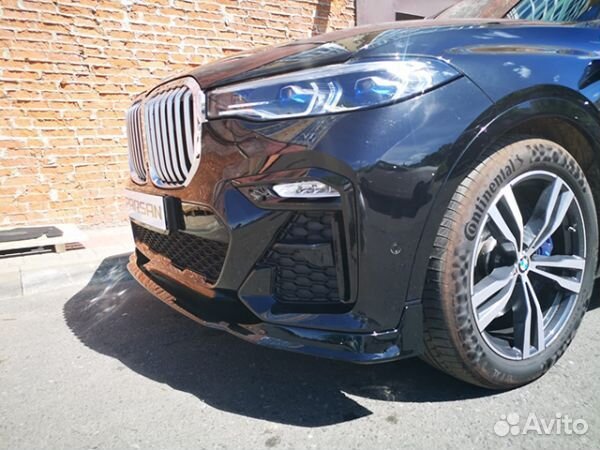 Передняя губа для BMW X7 M-sport (G07) (пластик)