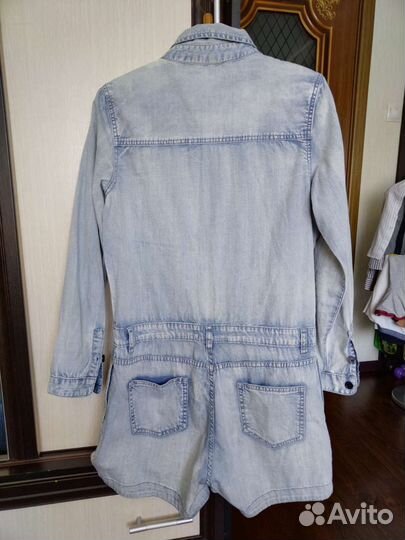 Комбинезон женский летний джинсовый 46