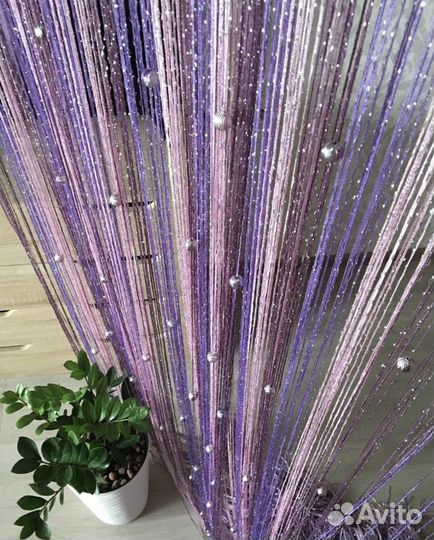 Шторы нити (Кисея) с люрексом в ассортименте