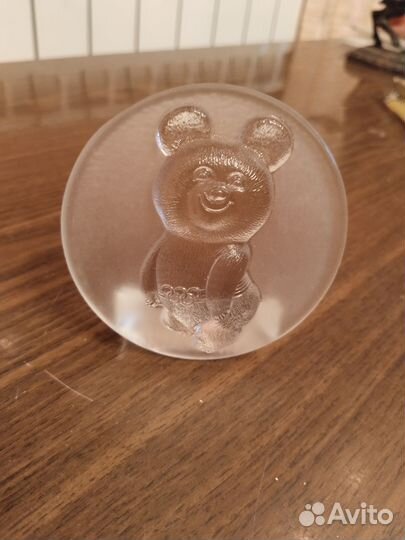 Настольная тарелочка Олимпийский мишка СССР