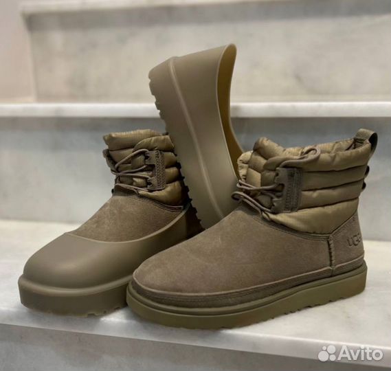 UGG с калошами Classic Mini Lace-up Weather Dune