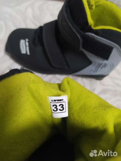 Лыжные ботинки детские, размер 33