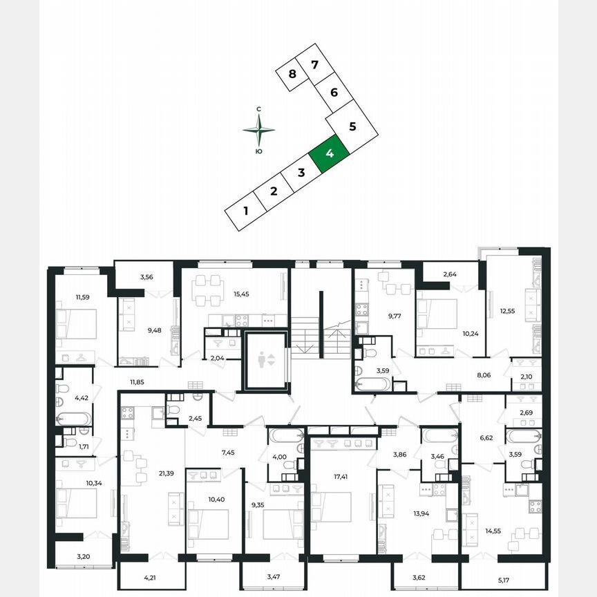 Квартира-студия, 28,8 м², 2/8 эт.