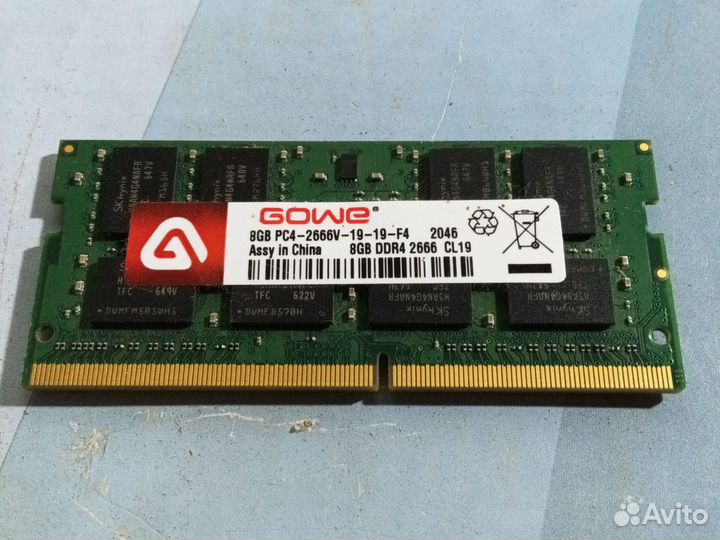 Оперативная память для ноутбука ddr4 8gb 2666v