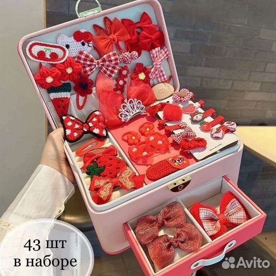 Подарок для девочек,короб с аксессуарами для волос