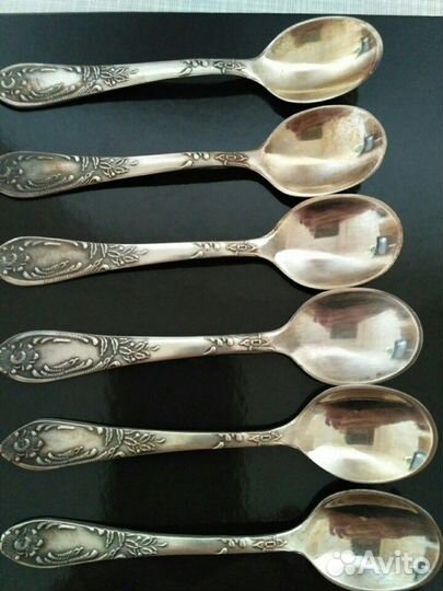 Ложки кофейные мельхиоровые 6 шт