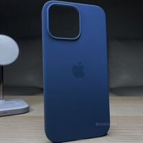 iPhone 14/Pro/Max. Силиконовый чехол "Синий шторм"