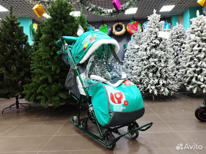 Санки коляска Nika 5-1 с лисичкой