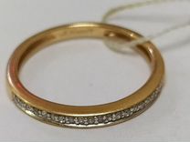 Золотое кольцо с бриллиантом 15,5р-р(10600)