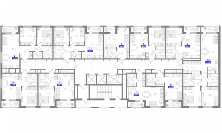 1-к. квартира, 36 м², 6/25 эт.