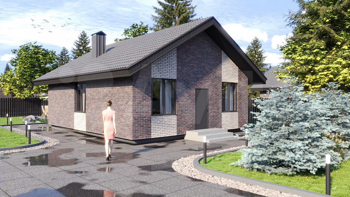 Коттедж 90 м² на участке 6 сот.