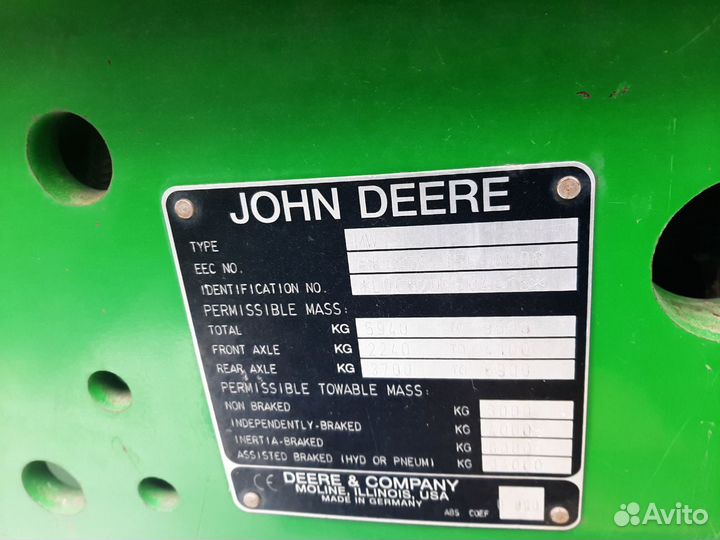 Трактор John Deere 6000 Series, 2006