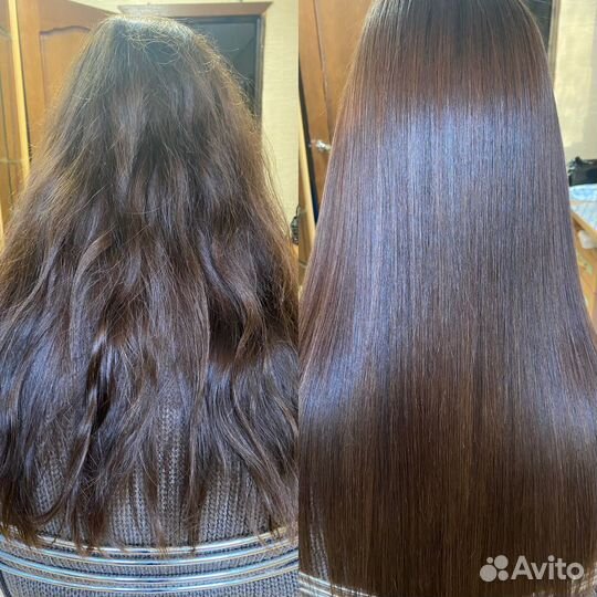 Кератиновое выпрямление волос