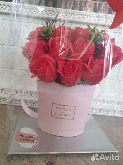 Букет из мыльных роз