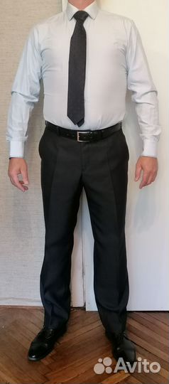 Мужская приталеная рубашка 50 размер
