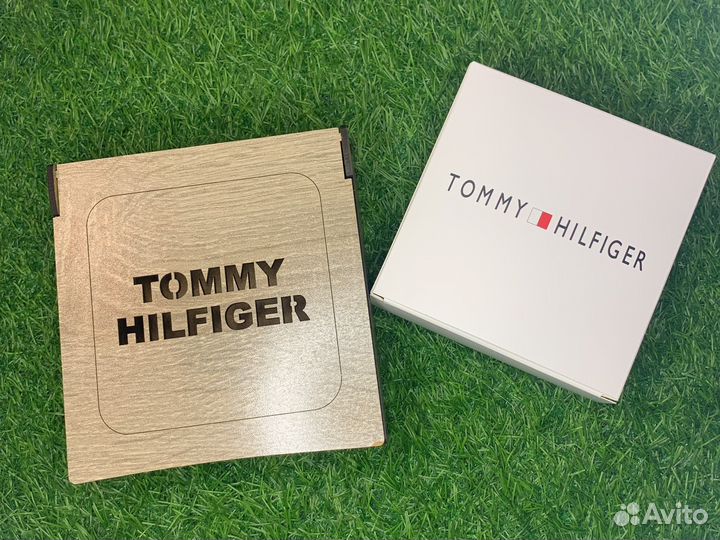 Мужской кожаный ремень черный Tommy hilfiger