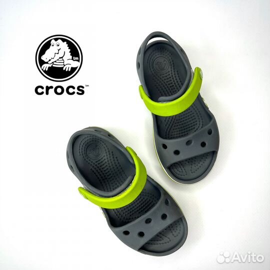 Сандалии Crocs C8 оригинал серые