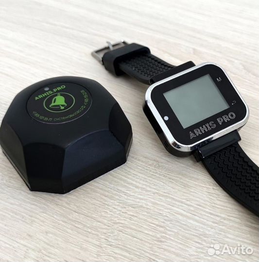 Кнопка вызова официанта модель Бургер с часами