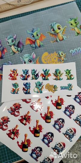 Изготовление бесконтурных наклеек, стикеров UV DTF