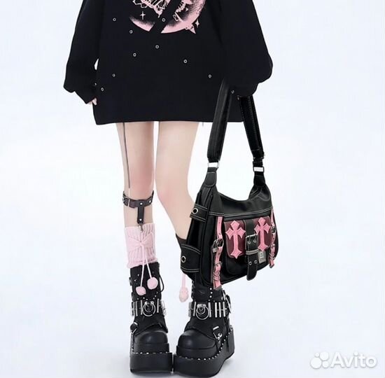 Сумка винтаж y2k hello kitty chrome hearts