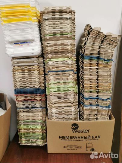 Упаковка для куриных яиц. Много. Меняю на яйца