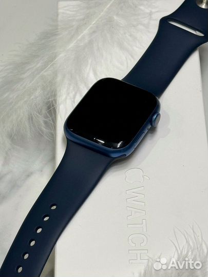 Часы apple watch 7 45 mm blue