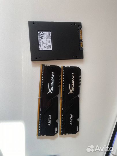 Набор hyperx fury rgb 16gb kingston ssd240gb