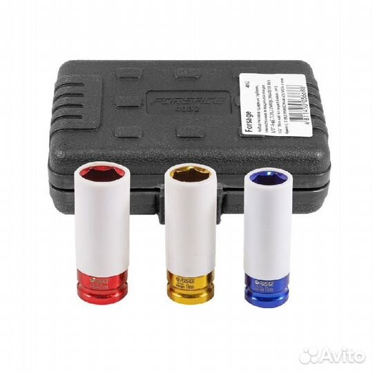 Набор головок ударных колёсных 3 шт 17,19,21 мм