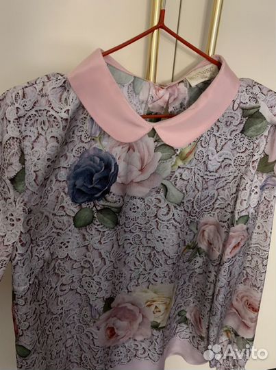 Шелковая блузка Monnalisa для девочки на рост 152