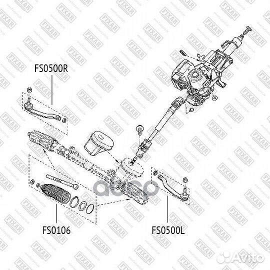 FS0106 Тяга рулевая левая/правая перед лев