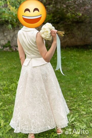 Свадебное платье 44 бу