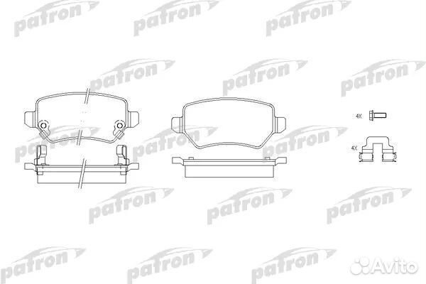 Patron PBP1521 Колодки тормозные дисковые задн KIA