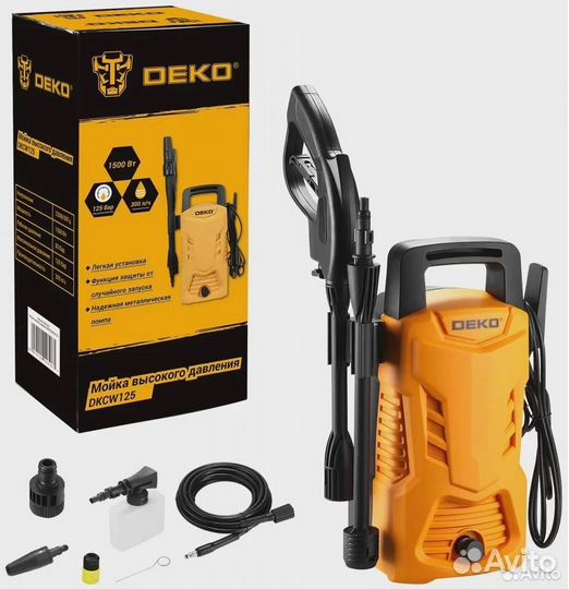 Мойка высокого давления deko dkcw125 1500 Вт
