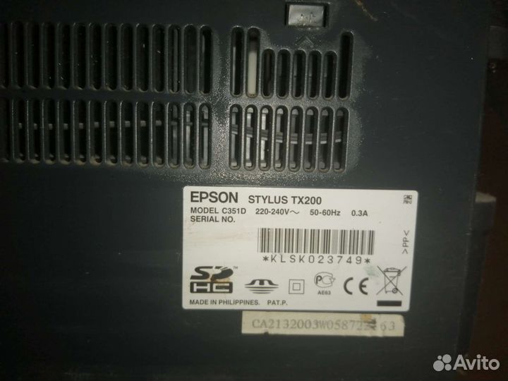 Принтер Epson stylus tx200