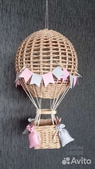 Воздушный шар плетеный. Декор для детской комнаты