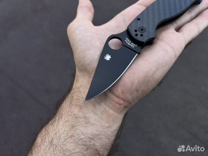Нож spyderco paramilitary 3 Carbon Fiber black