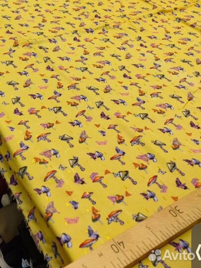 Ткань с грибами 100% вискоза