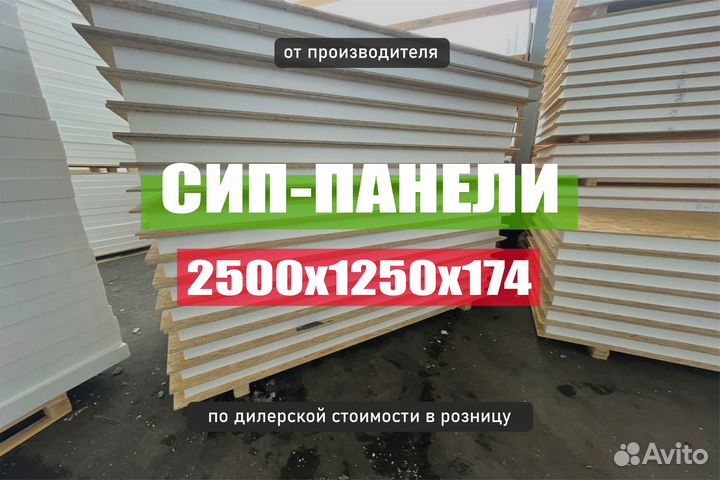 Сип-панель / 1250х2500х174мм