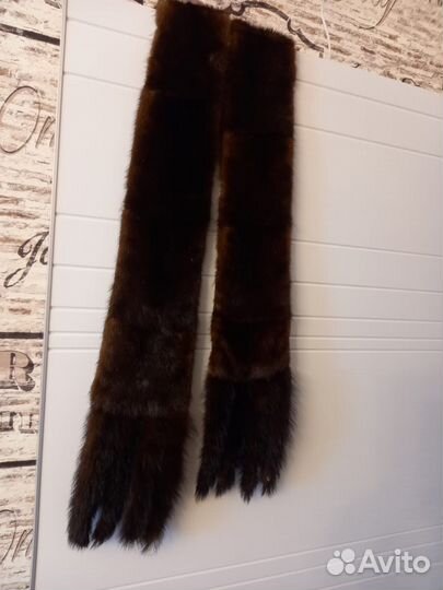 Шарф-воротник животного норка