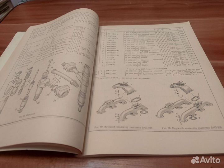 Каталог деталей двигателя ямз