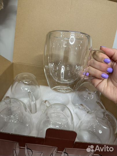 Кружки набор с двойным дном