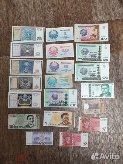 Банкноты снг / 107 штук / Разные страны и номиналы
