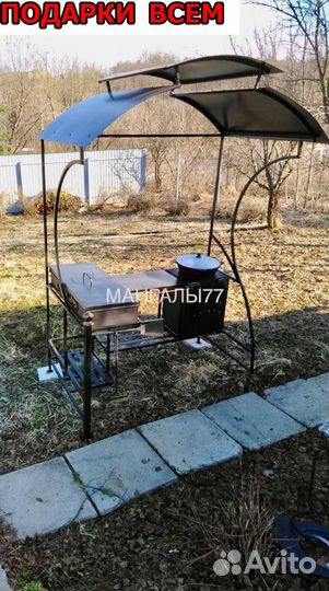 Кованные мангалы с крышей