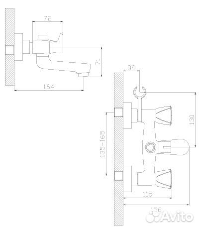 Смеситель Rossinka для ванны M02-83