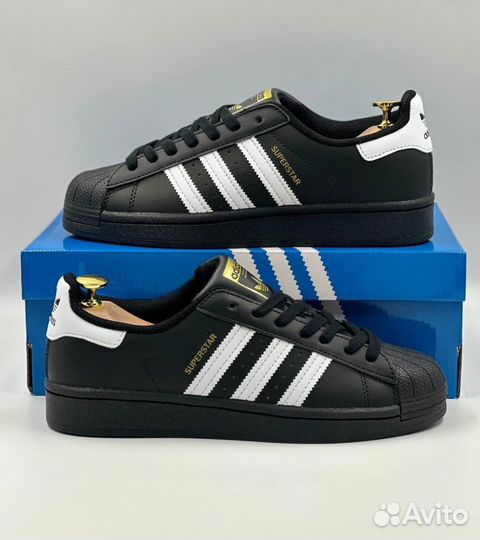 Привлекательные Adidas Superstar Black кроссовки