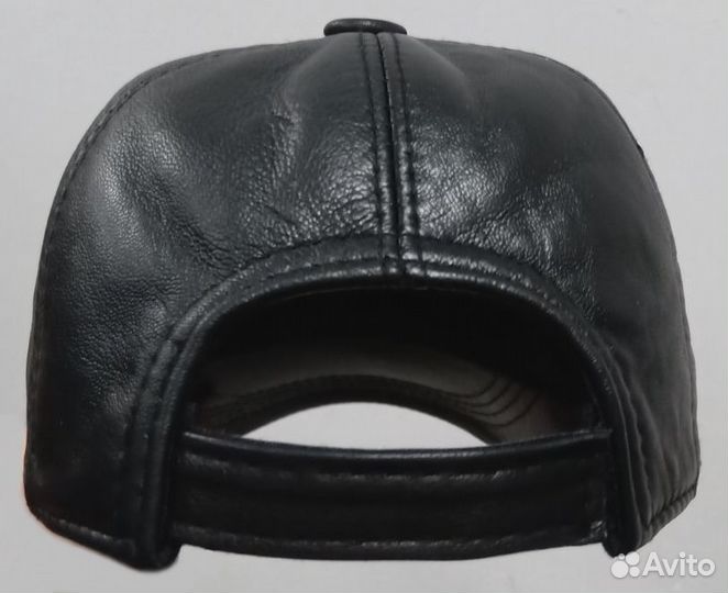 Бейсболка кожаная черная (новая)